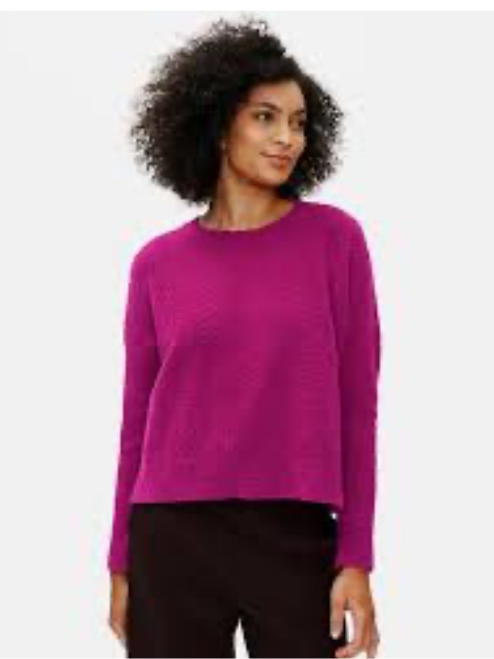 Eileen Fisher Raspberry Cropped Sweater XS